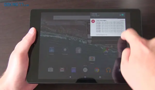Android M tablet notification shade
