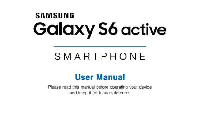 samsung galaxy s6 active manual