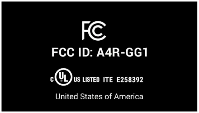 FCC ID A4R-GG1 e-label