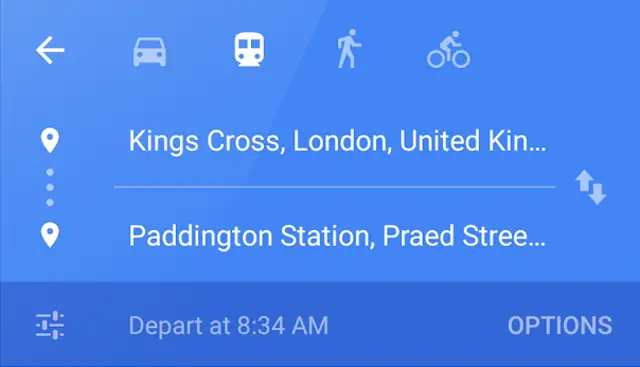 google maps transit