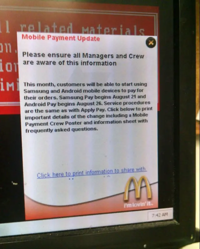 mcdonalds android pay