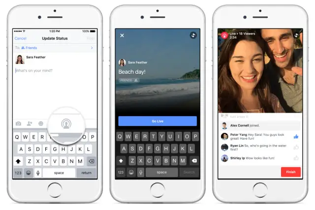 Facebook Live Video streaming