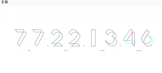 Google IO 2016 countdown