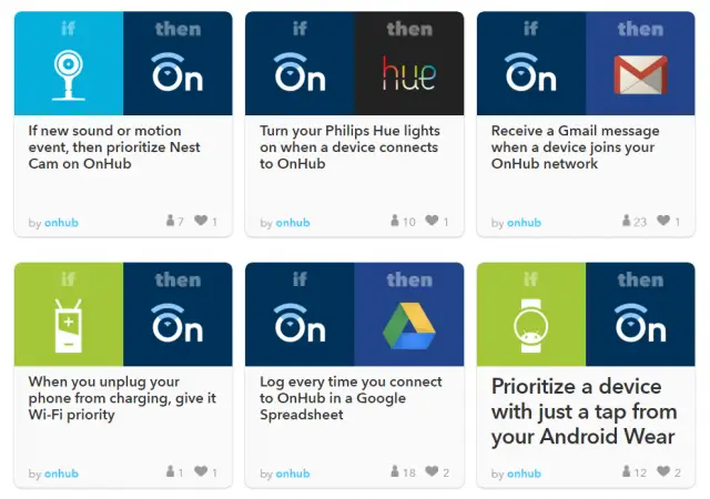 Connect OnHub to hundreds of apps IFTTT