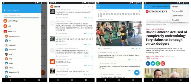 Reddit the official app Android screenshots