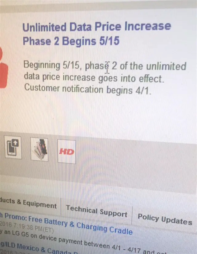 Verizon unlimited data price increase Phase 2