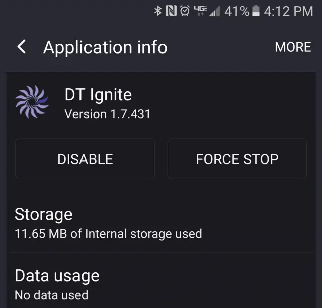 DT Ignite app Galaxy S7 Edge