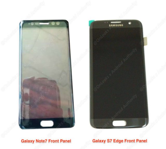 galaxy note 7 front panel