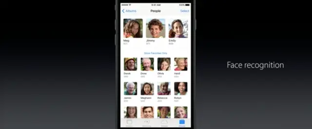 iOS 10 Photos facial recognition