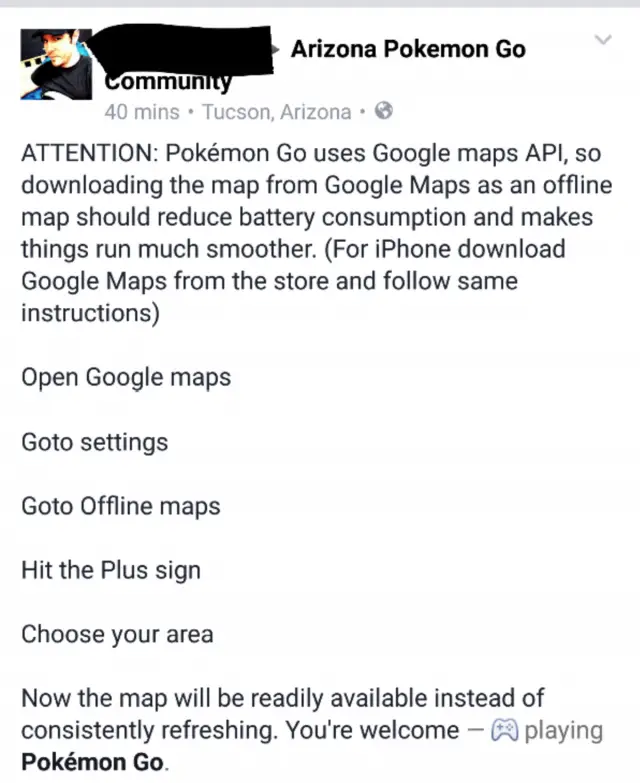 Pokemon Go Google Maps offline myth