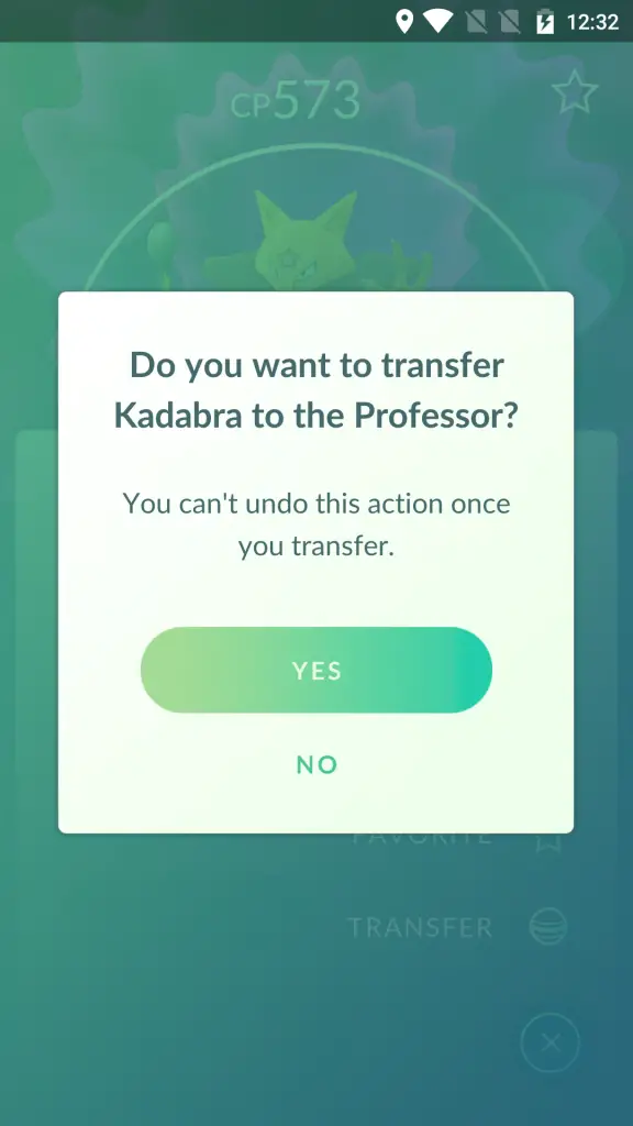Pokemon Go transfer evolved