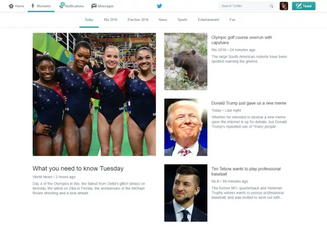 using twitter moments