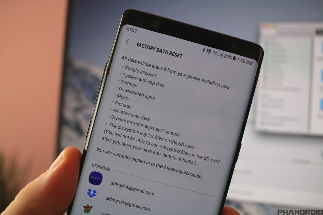 how to change preferences on samsung note 8