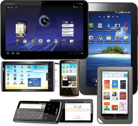 Various Android Tablets