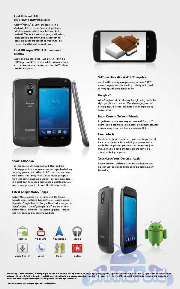 Samsung Galaxy Nexus LTE Revealed to be 9.47mm Thick on Updated Google  Landing Page, Verizon In-Store Poster - Phandroid