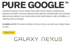 galaxy nexus sold out