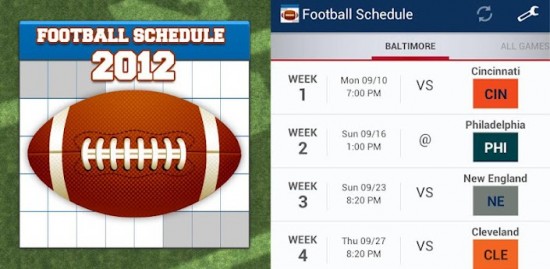 Ready For Some Football? Get the 2012 Schedule App Phandroid