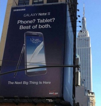 Verizon Galaxy Note 2 billboard