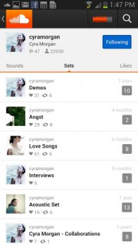 SoundCloud for Android Sets