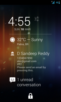 dashclock user info widget