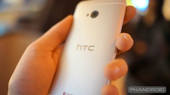 HTC One angled