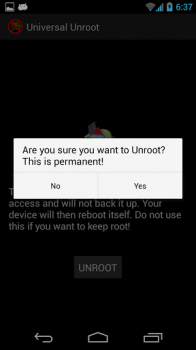 universal unroot