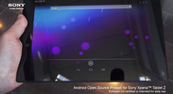 Sony Xperia Tablet Z AOSP homescreen