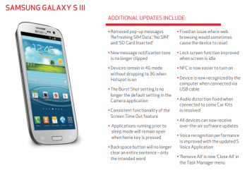 verizon galaxy s3 update changelog