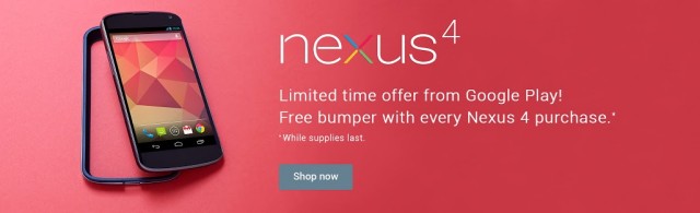 Black Nexus 4 free bumper promo banner