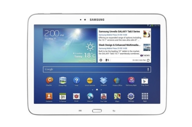 galaxy tab 3 10 inch white front
