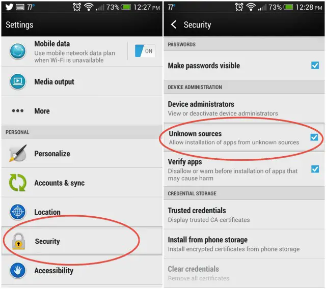 Android sideloading 101 Unknown sources