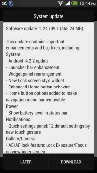 HTC One Android 4.2.2 ota update