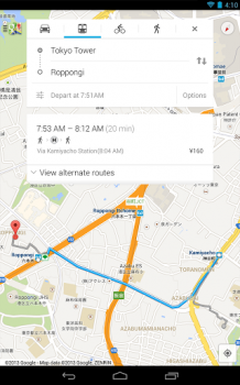 New Google Maps for tablets