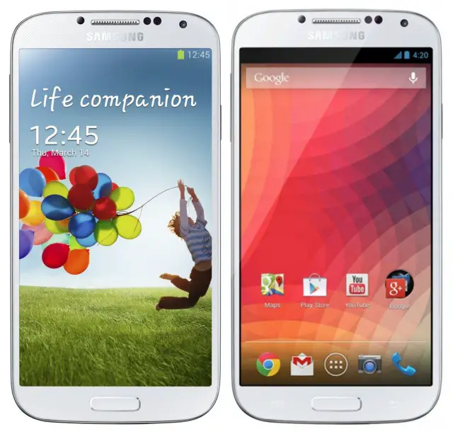 Samsung Galaxy S4 GPe and stock