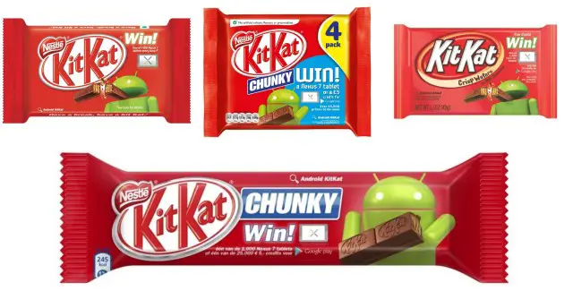 Nestle KitKat Android wrappers