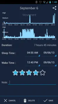 sleepbot screenshot