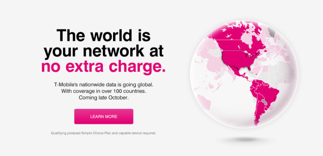 T-Mobile global data coverage