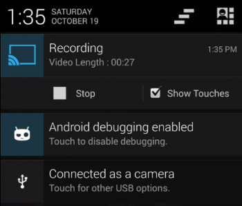 cyanogenmod video recording