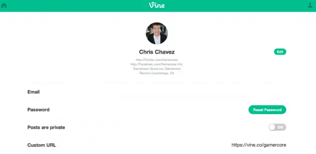 Vine profiles web
