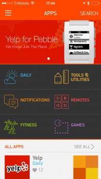 Pebble iOS app