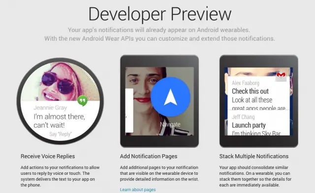 Android Wear Developer Preview