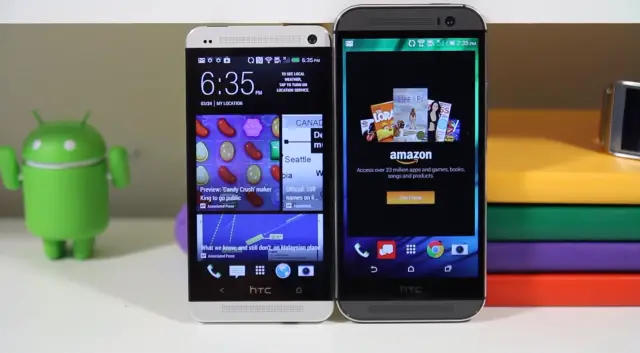 HTC One 2014 vs 2013 comparison video