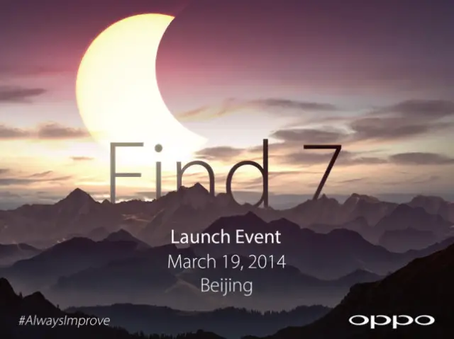 Oppo Find 7 launch event date