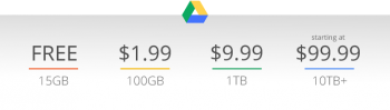 google drive free storage 100gb