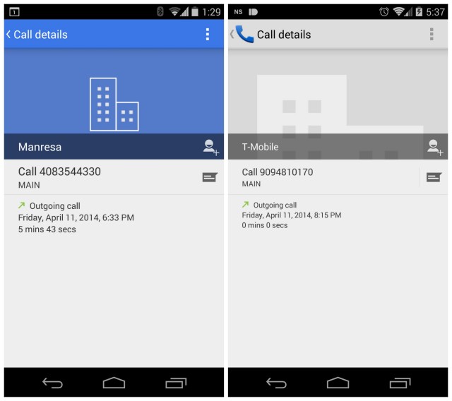Google Dialer app blue Hera