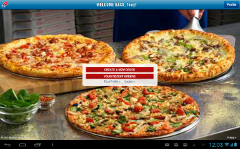 dominos tablet app