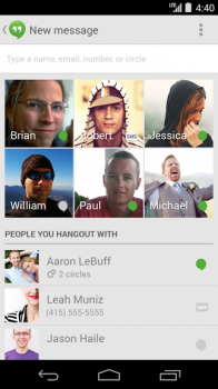 hangouts new contact list