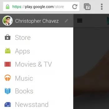 Google Play Store mobile web