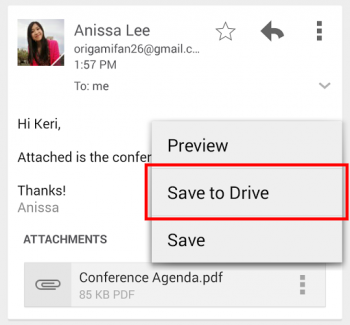 gmail for android update