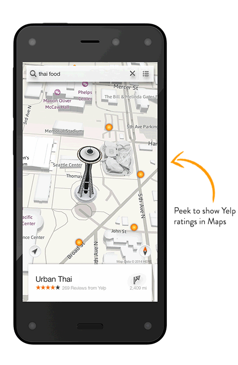 Amazon Fire Phone Dynamic Perspective